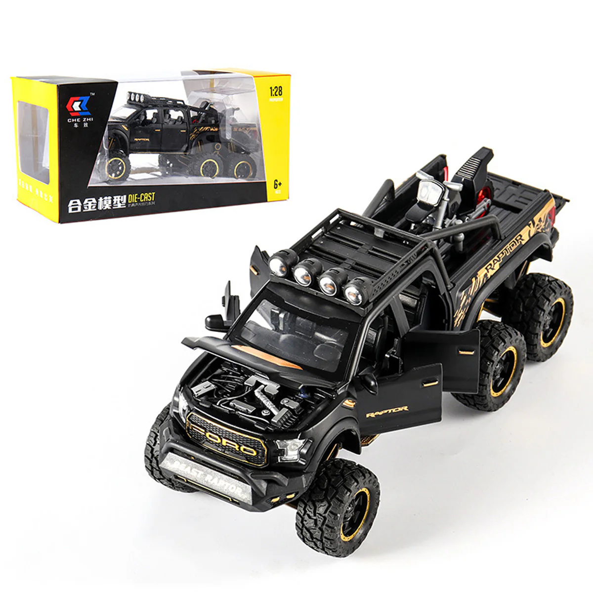 Alloy 1/28 Ford Raptor F150 Model Car - Image 3