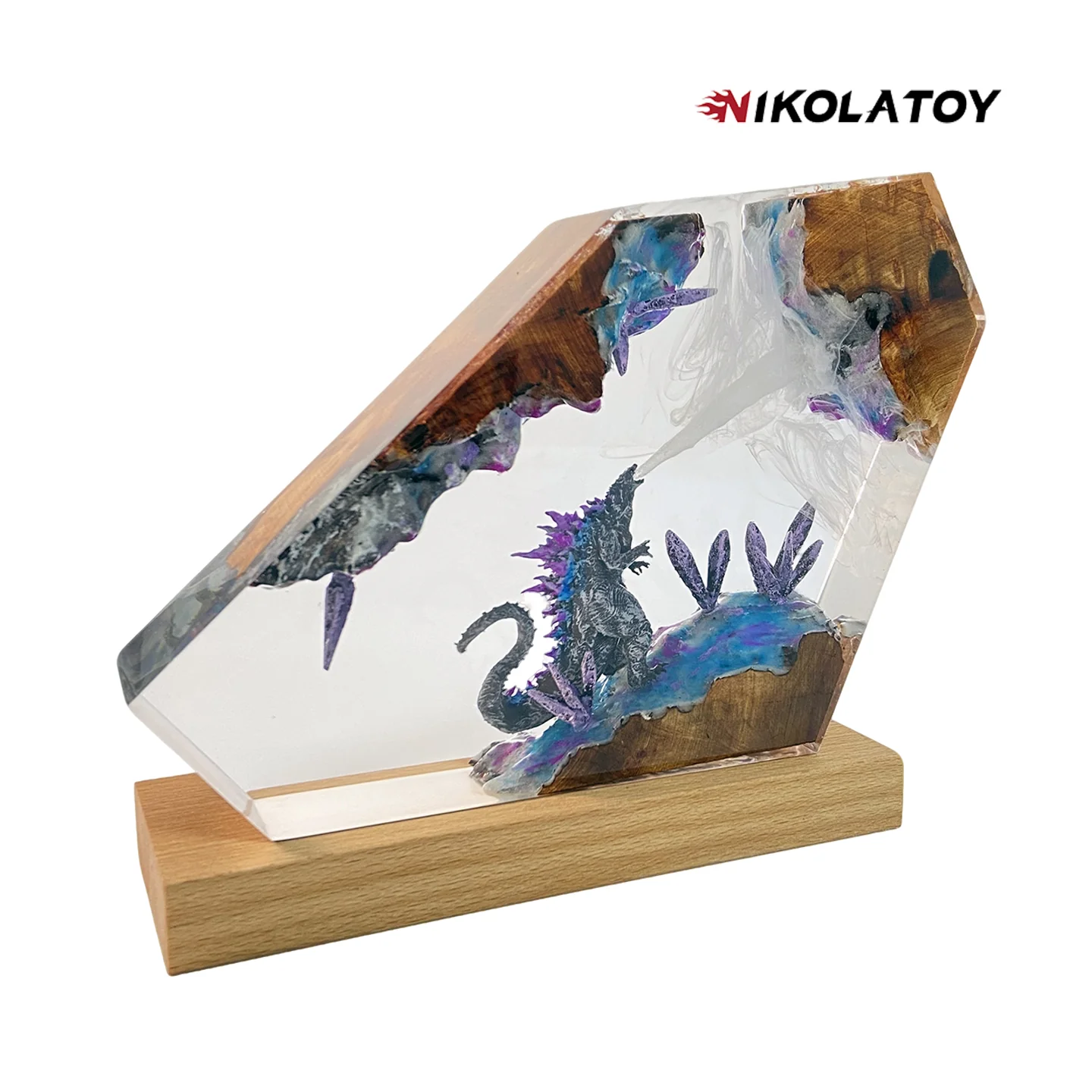 Creative Resin Night Light Desktop Ornament - Godzilla - Image 5