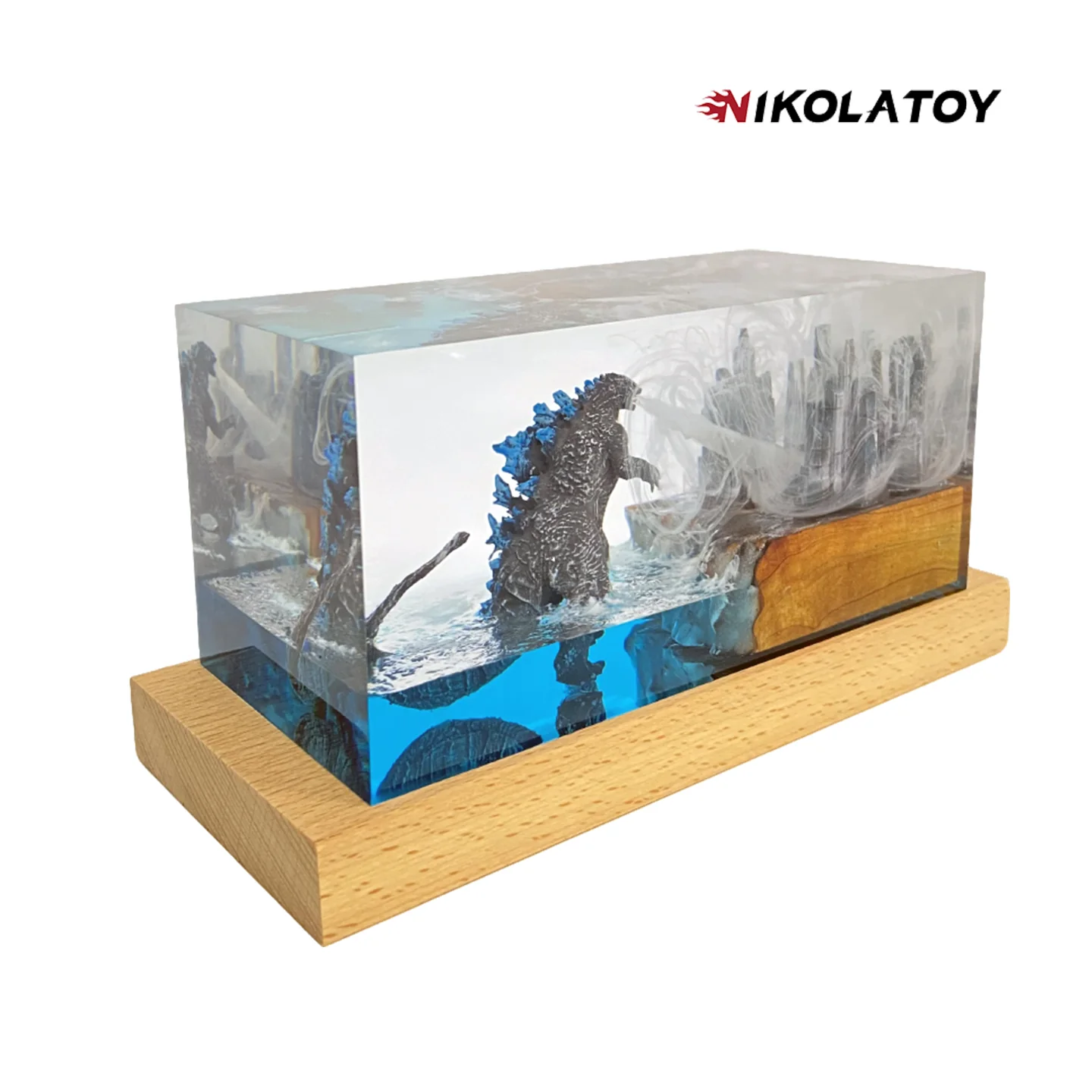 Creative Resin Night Light Desktop Ornament - Godzilla - Image 6